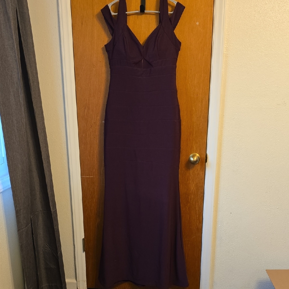 Emerald Sundae Plum V-Neck Maxi Dress